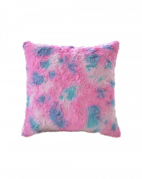 Roll wool long hair pillow fur rex rabbit hair sofa model room American gradient color high-grade design cushion